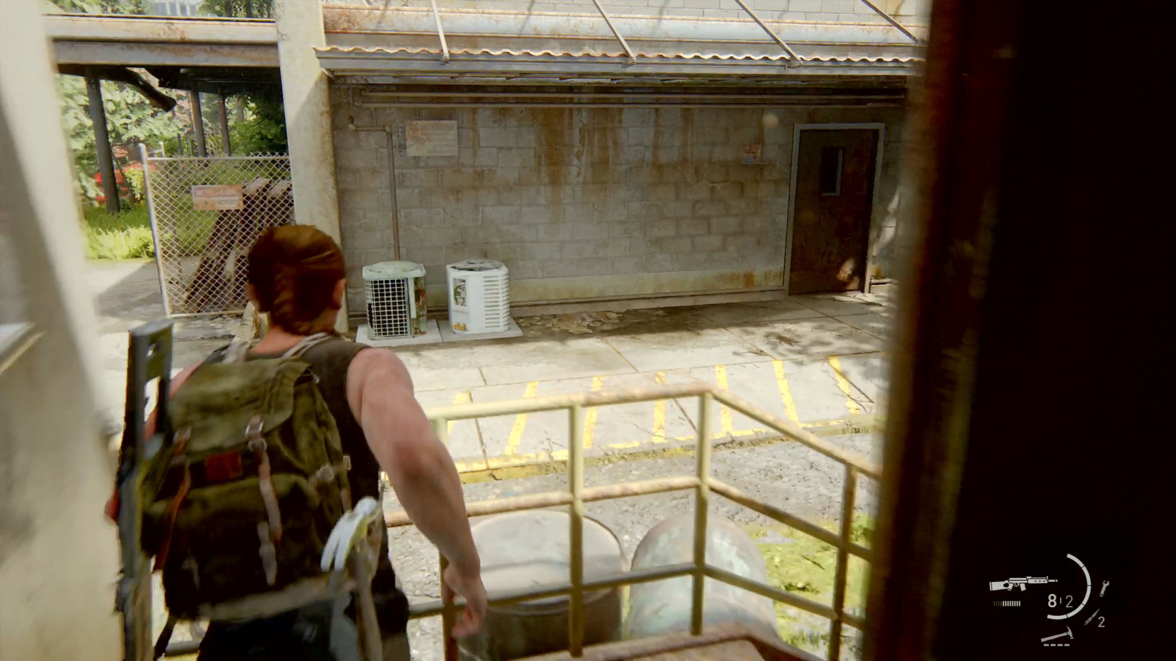 Abby finds the MS Corporation gun safe in The Last of Us Part II during Seattle Day 1.