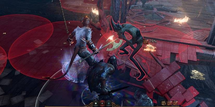 Astarion usando un Ataque Furtivo en Baldur's Gate 3 para demostrar la economía de acciones estándar.