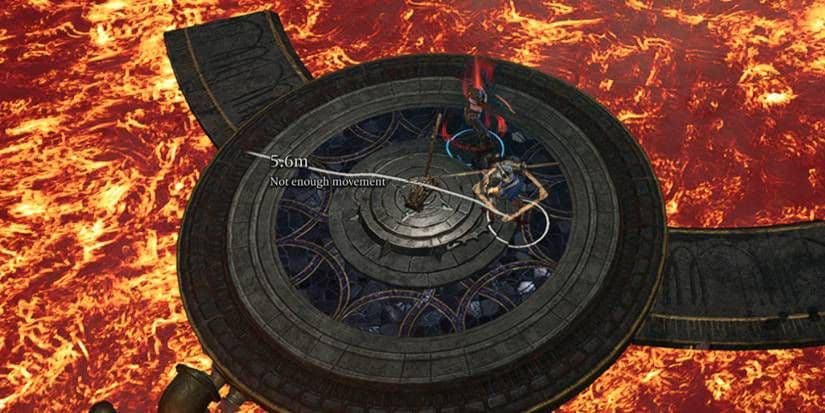 Shadowheart utiliza una acción de movimiento en Baldur's Gate 3 para navegar por el campo de batalla de la Forja de Grym.