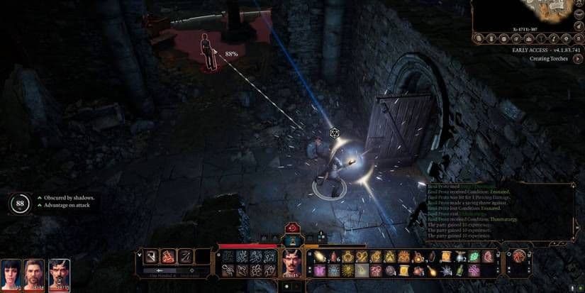 Un personaje prepara una Acción de Ataque estándar en Baldur's Gate 3 para maximizar la eficiencia en combate.