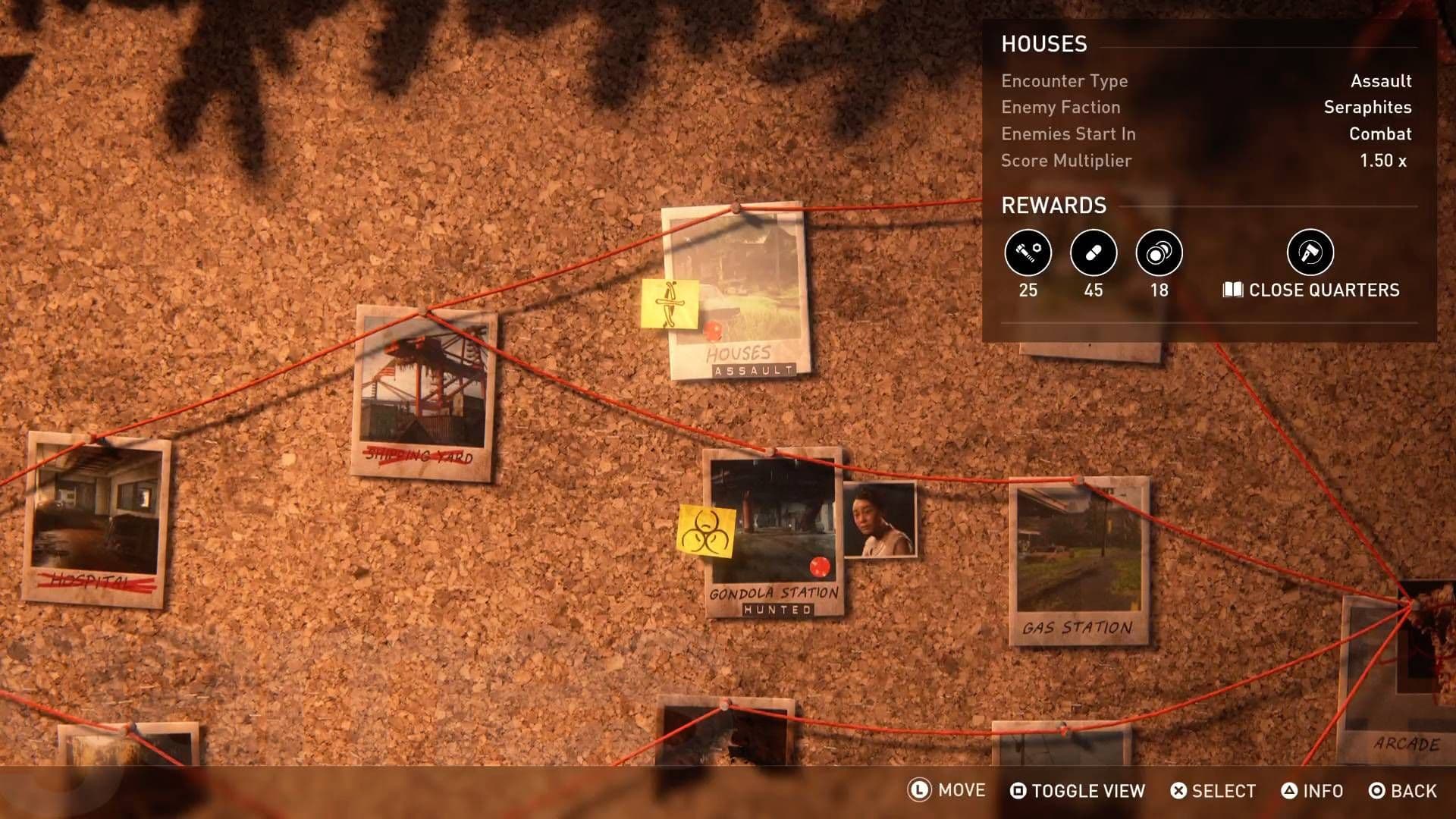 The Last of Us Part II No Return planning board showing upgrade path choices