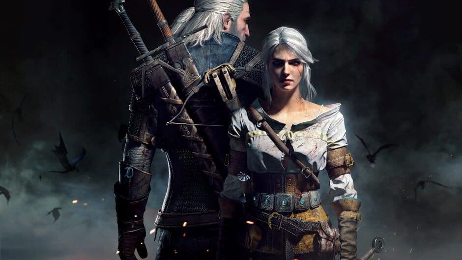 Official artwork for The Witcher 3 Wild Hunt featuring Geralt of Rivia.