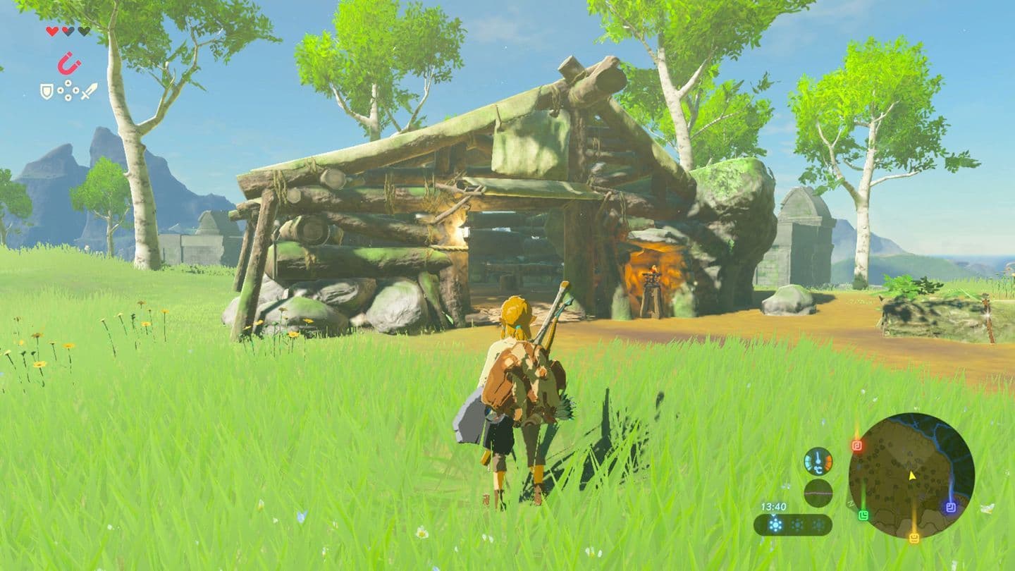 Link obtains the Warm Doublet in Breath of the Wild to survive the Great Plateau's cold climate.