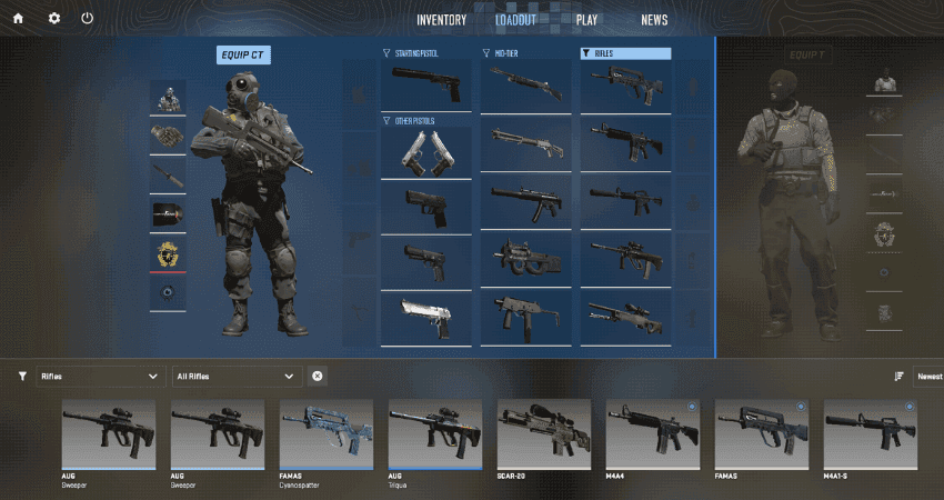 A detailed look at the various weapons available for purchase in Counter-Strike 2.