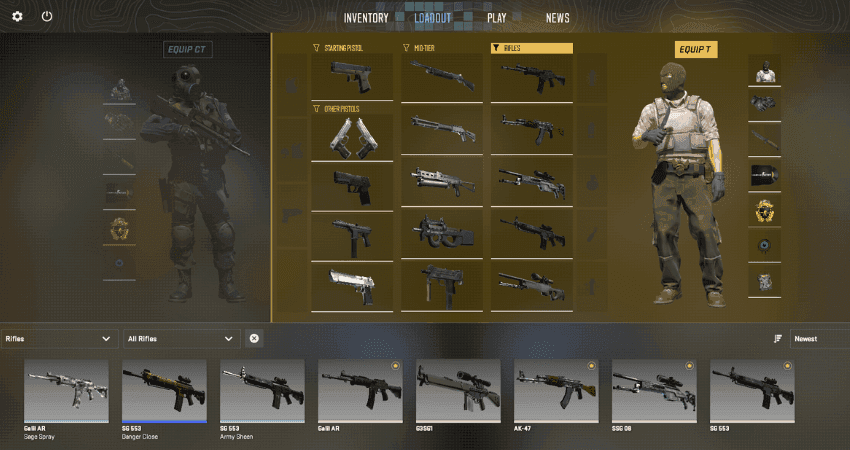 A Counter-Strike 2 player earns money for weapons and utility during the buy phase.