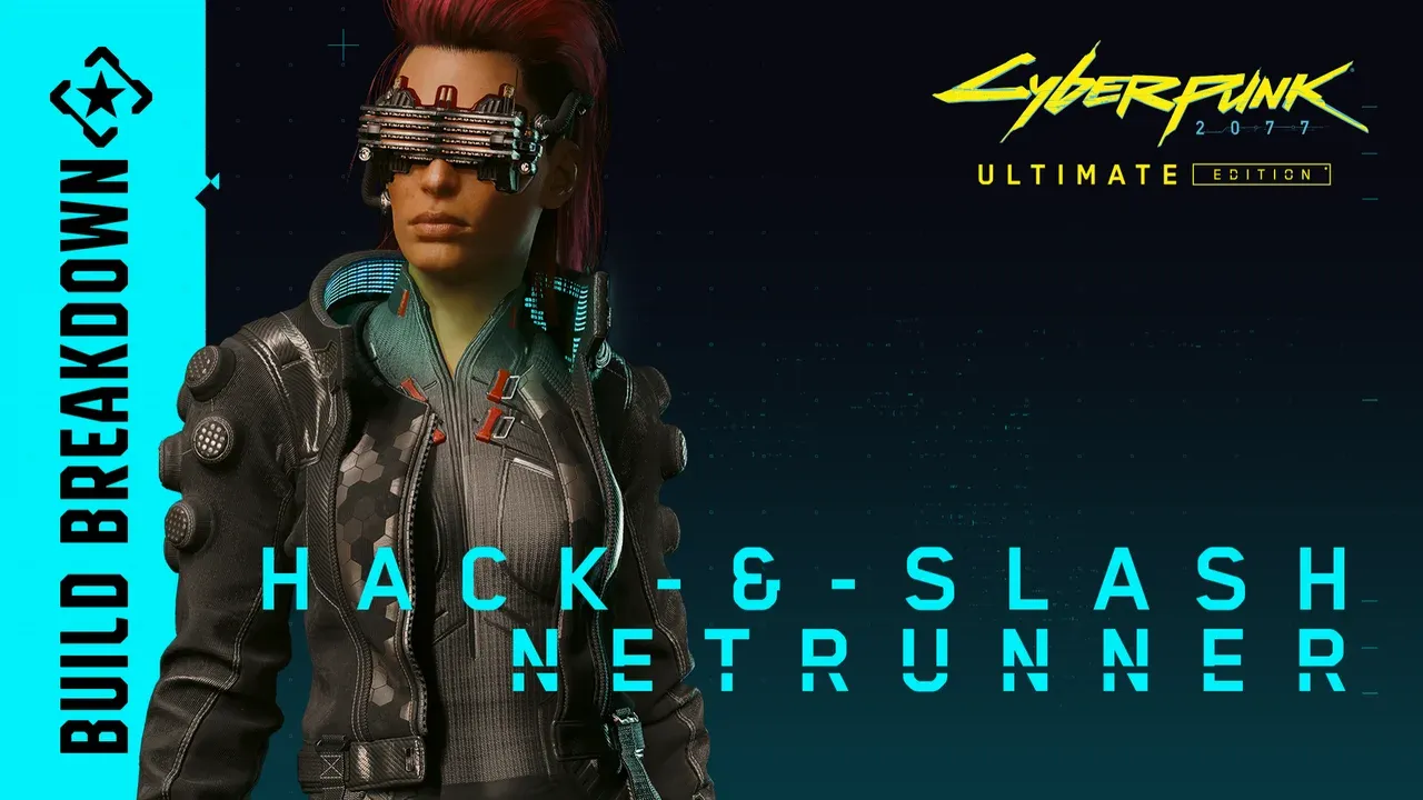 Official Cyberpunk 2077 Hack-and-Slash Netrunner build artwork