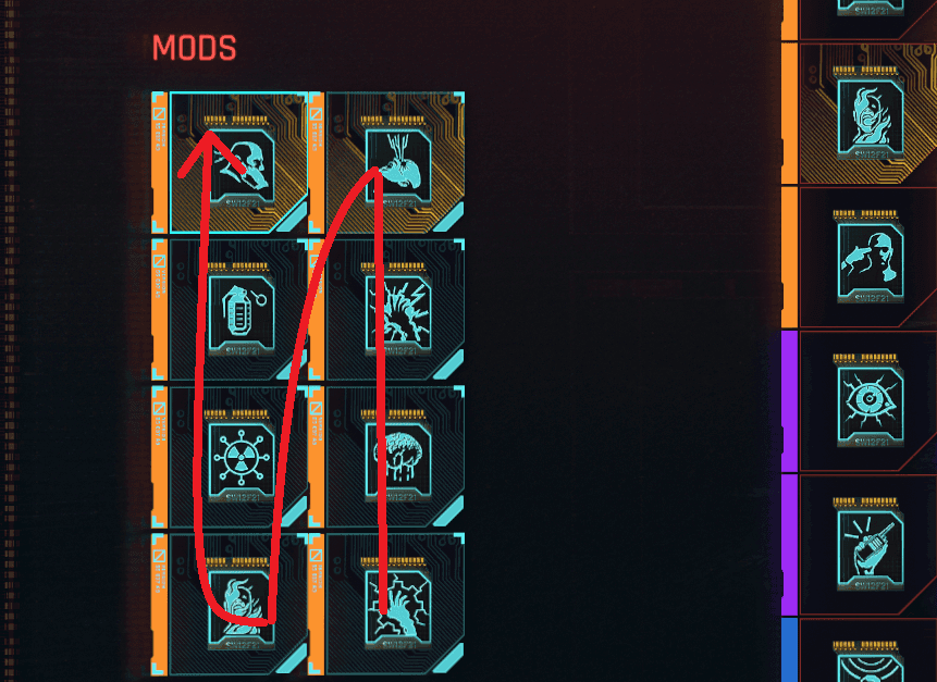 Cyberdeck quickhack slot order with Cyberware Malfunction queued before Synapse Burnout