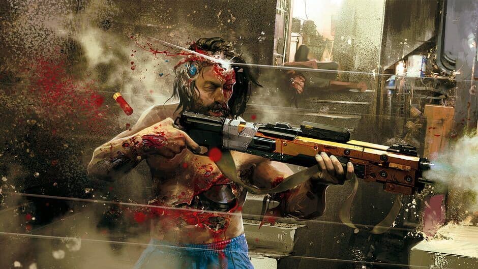 Arte conceptual oficial de Cyberpunk 2077 que ilustra el crudo paisaje urbano.