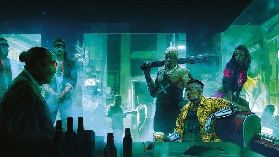 Arte conceptual de personajes de Cyberpunk 2077 que muestra el estilo único del equipo de Edgerunners.