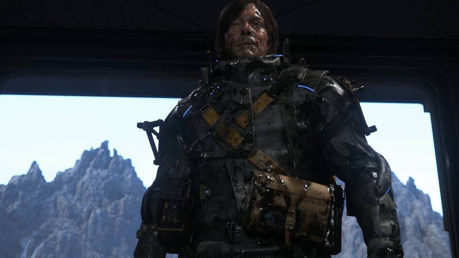 Sam Porter Bridges covered in tar after a BT encounter in Death Stranding 2.