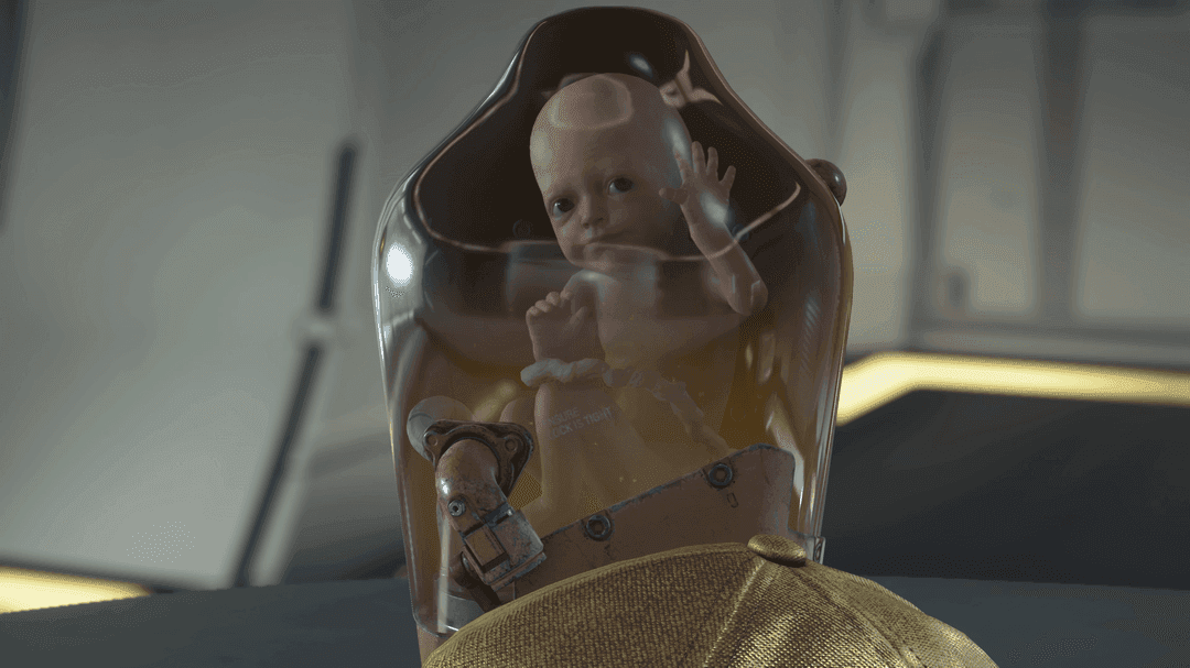 Death Stranding's BB pod and Sam Porter Bridges highlight the game's divisive narrative and gameplay elements.