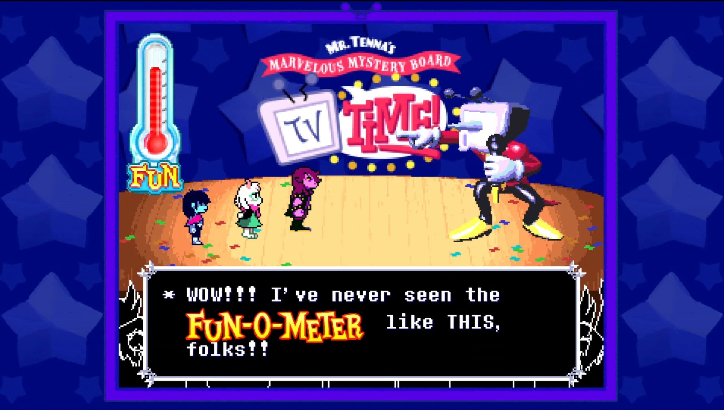 Kris and Susie explore the mysterious Dark World in Deltarune Chapters 1-4.