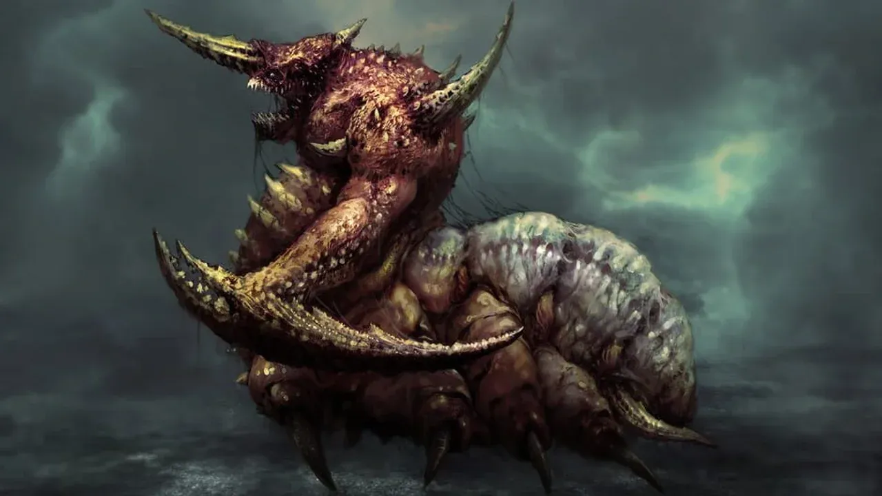 Diablo IV official artwork featuring Lilith, the Daughter of Hatred, in a dark and atmospheric setting.