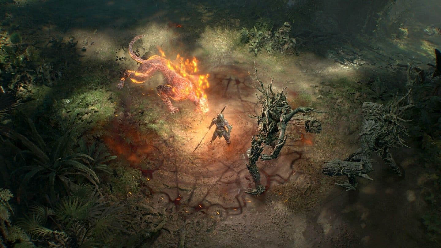 Diablo IV Vessel of Hatred expansion gameplay showing the new Nahantu region and story progression.