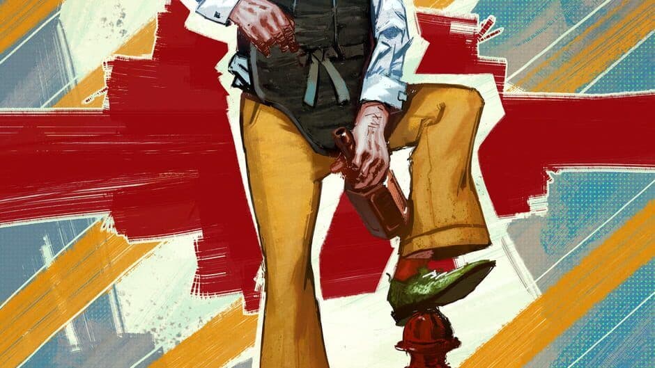 Ilustración oficial de gran calidad que representa el tono sombrío del universo de Disco Elysium.