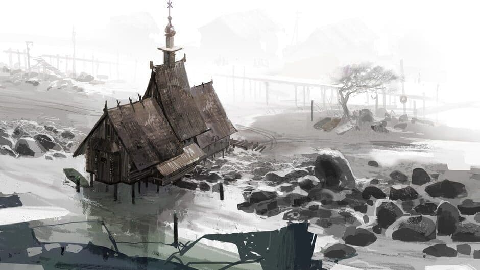 Disco Elysium visual art representing the complex narrative and political themes of the game.