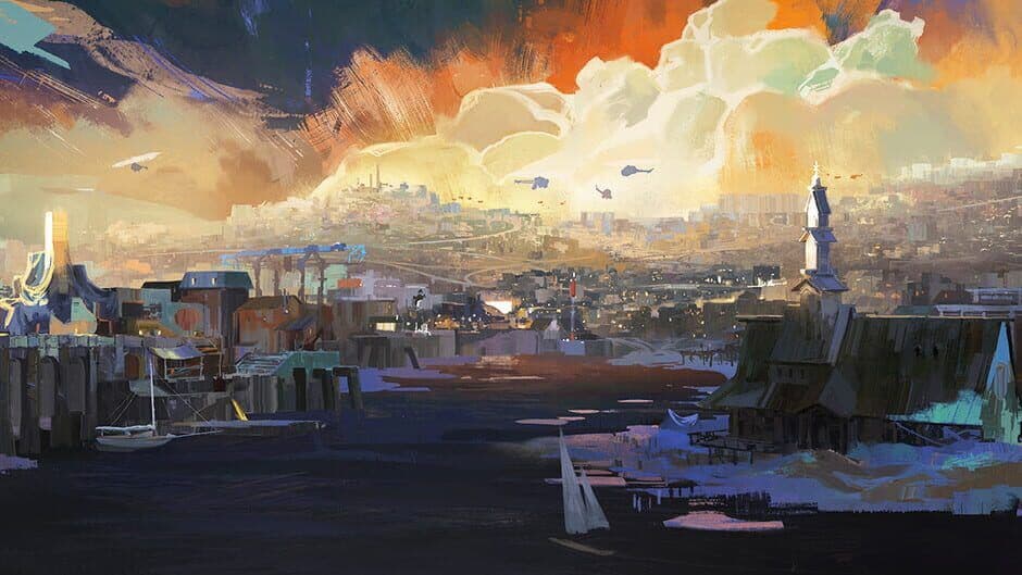 High-resolution official artwork for Disco Elysium depicting the game's central themes of identity and memory.