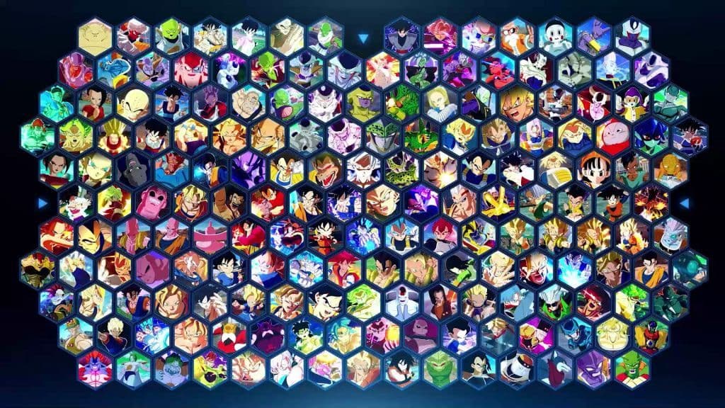 The massive character selection screen in Dragon Ball: Sparking! Zero features over 180 playable fighters.