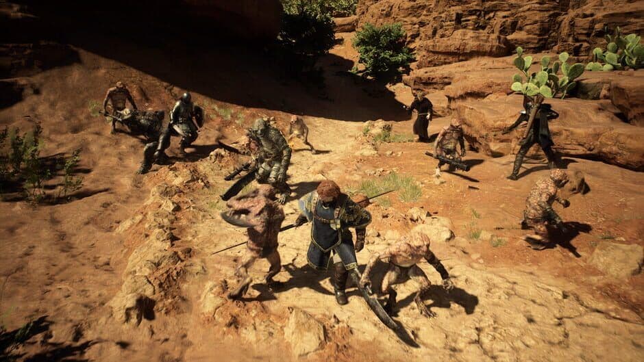 Detailed environment in Dragon's Dogma II where players test their progression against foes.