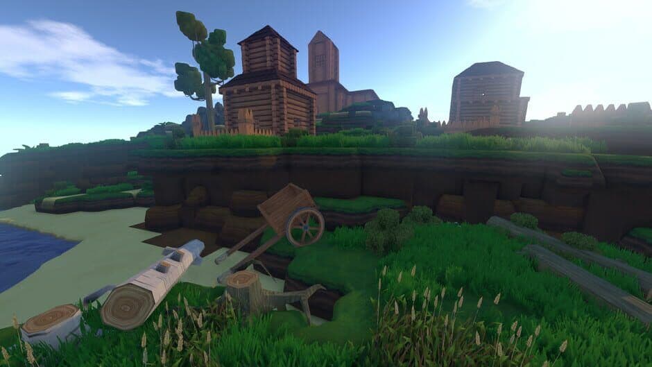 The vast natural landscape of Eco where players must manage resources and environmental impact.