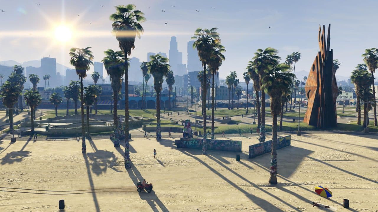 Grand Theft Auto V PC screenshot showcasing high-fidelity graphics and superior visual settings.