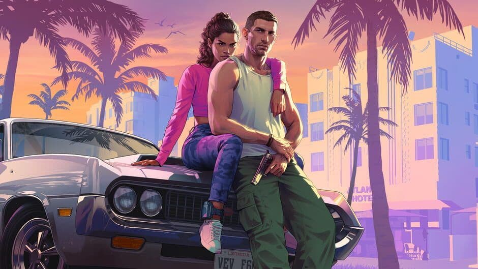 Grand Theft Auto VI official character artwork for pre-order marketing materials.