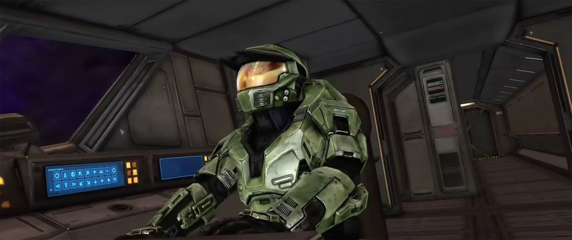 La escena final de Halo: El Combate ha Evolucionado que muestra al Jefe Maestro tras la huida.