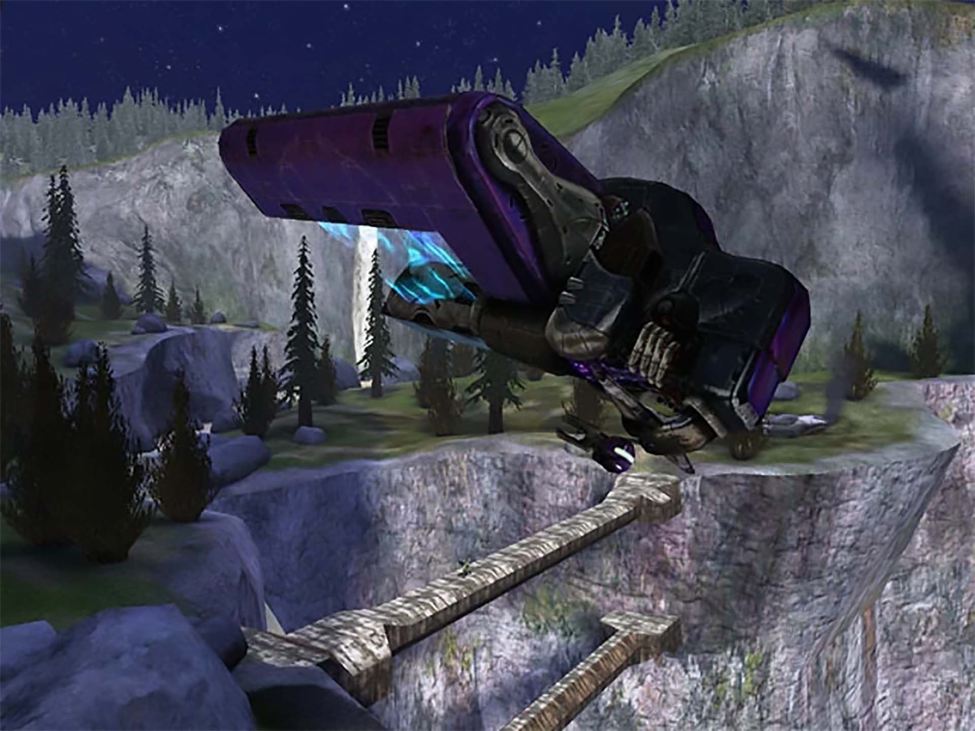 El extenso paisaje del segundo nivel en Halo: El Combate ha Evolucionado en Xbox.