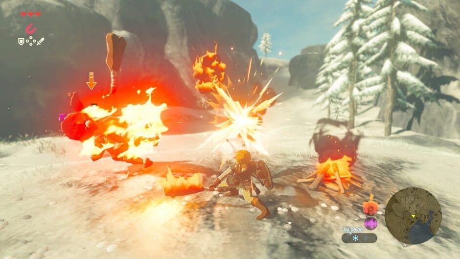 Link contempla las ruinas de Hyrule en Breath of the Wild, dirigiéndose al jefe final.