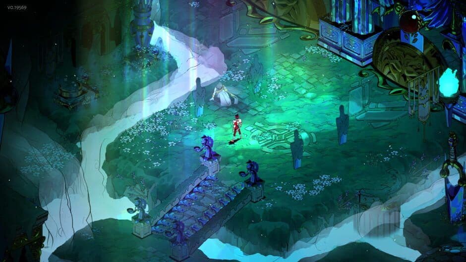Official Hades gameplay screenshot showing combat mechanics in the Underworld.