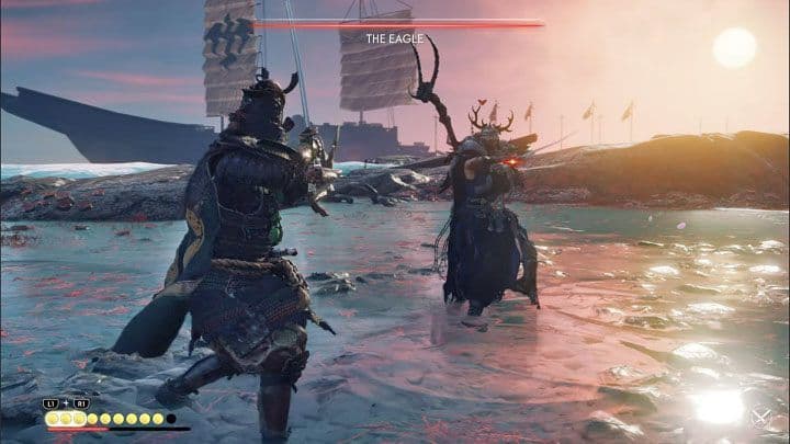 In Ghost of Tsushima, The Eagle performs rapid sword attacks that require precise parries and stance changes.