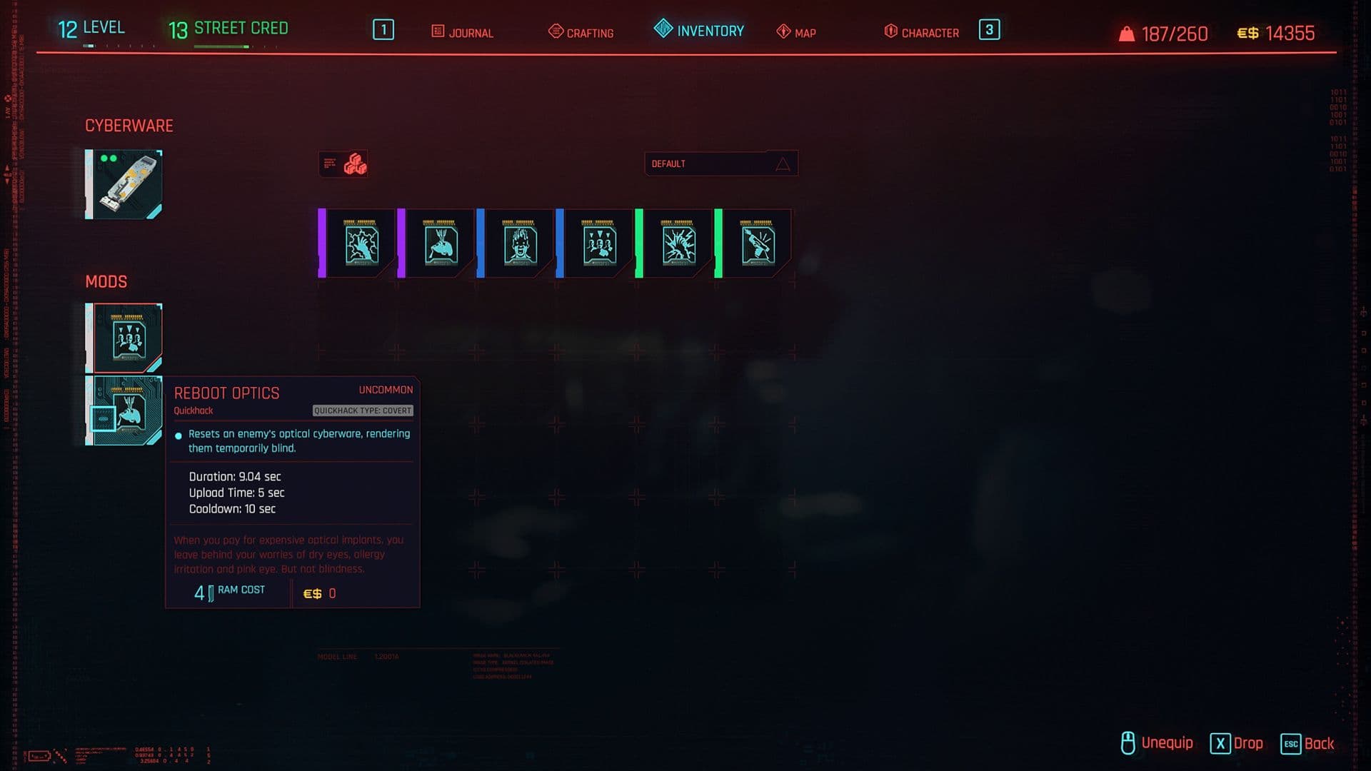 A list of Cyberpunk 2077 quickhacks that players can use or sell for profit.