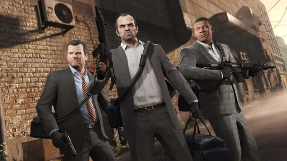 Michael De Santa en un momento cinematográfico de la edición mejorada de Grand Theft Auto V.
