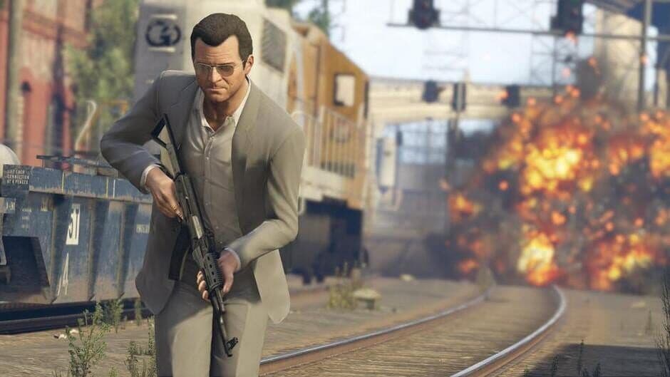 Captura de pantalla de Grand Theft Auto V que destaca las mejoras técnicas de la actualización para la generación actual.