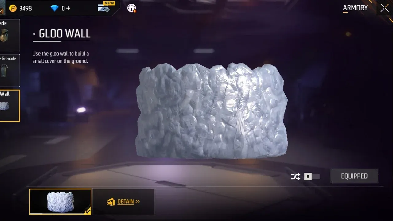 A Free Fire player demonstrates the Triangle Defense technique for full 360-degree Gloo Wall protection.