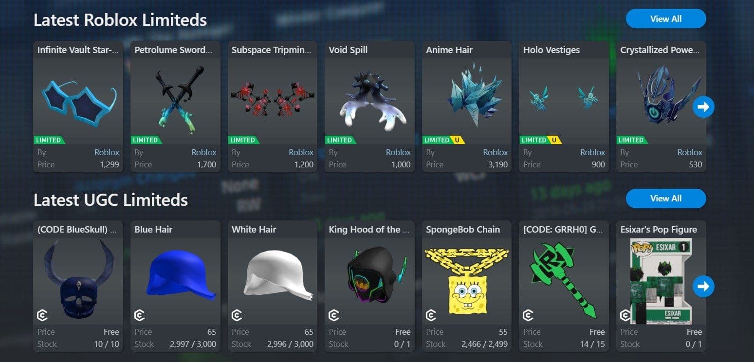 A guide to understanding Limited items in the Roblox marketplace and catalog economy.