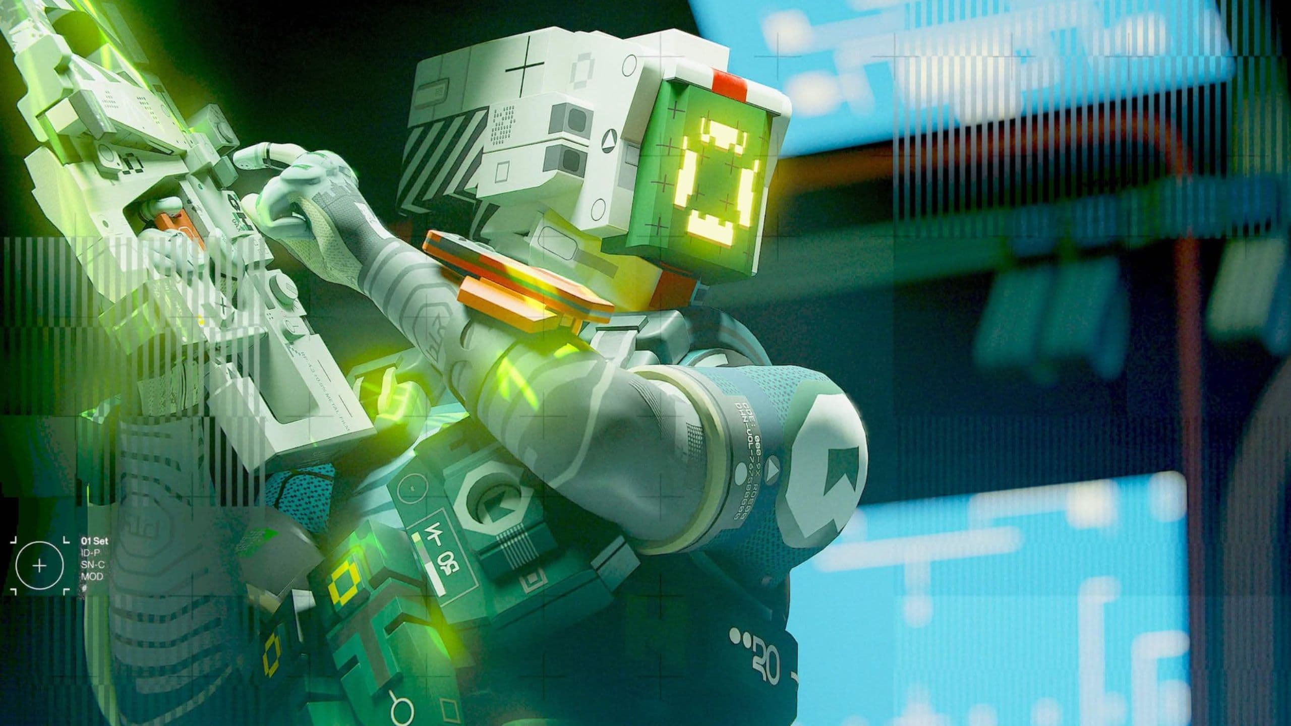 Arte promocional para la Sentinel Runner Shell en Marathon con una apariencia de estilo UESC.