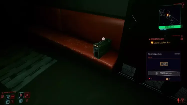 A Cyberpunk 2077 player sells items to a vendor to earn Eurodollars quickly in the early game.