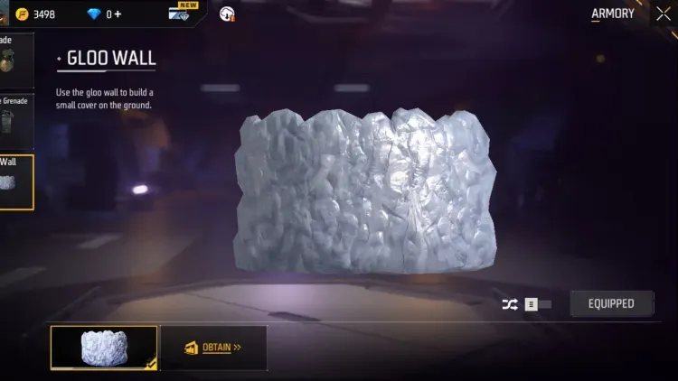 A Free Fire player demonstrates the Triangle Defense technique for full 360-degree Gloo Wall protection.