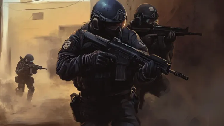 Visual guide showing bullet impact points for training spray control in Counter-Strike 2.
