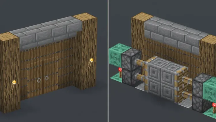 A complex Minecraft redstone contraption showing automation and engineering in a creative build.