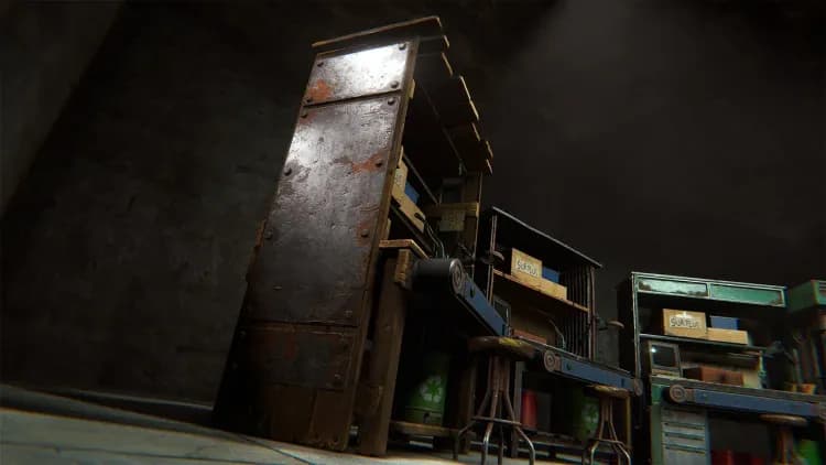 Rust player using an upgraded Workbench inside a component-filled base