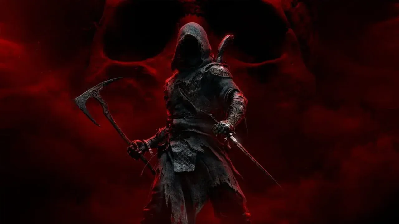 Detailed official artwork for Mortal Shell 2 showcasing the dark fantasy world and intricate character designs.