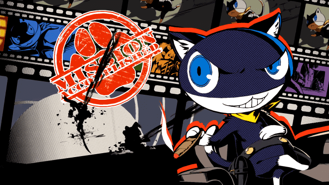 Morgana y otros Phantom Thieves participan en una batalla contra Sombras en Persona 5.