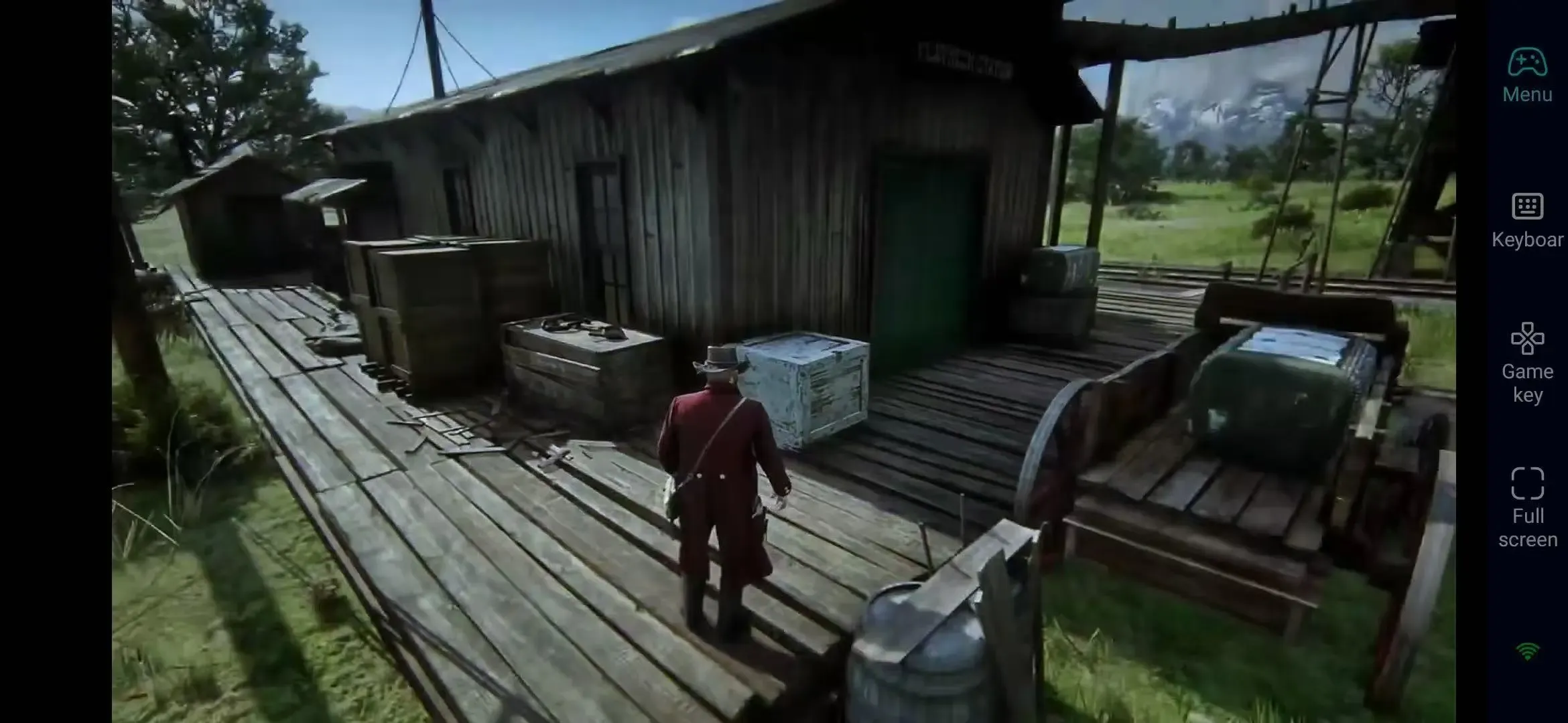 Red Dead Redemption 2 gameplay showing hunting and exploration which affects character stamina.