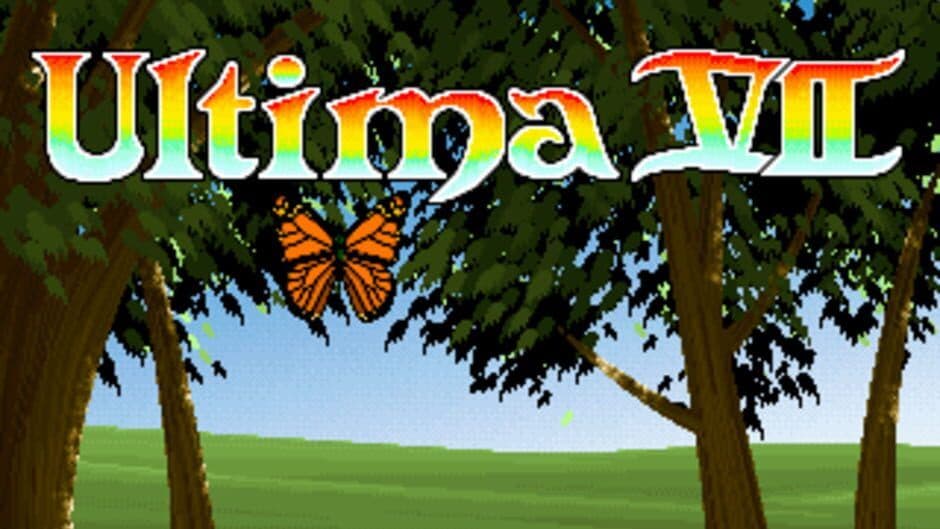 Una escena del juego Ultima VII The Black Gate que destaca la interfaz de usuario y la gestión del grupo.
