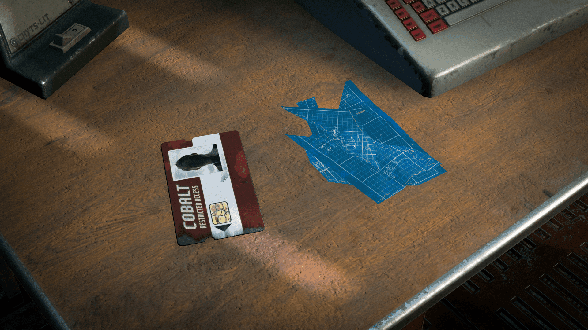Tarjeta de acceso de Cobalt junto a un Fragmento de Plano que muestra la progresión de tarjetas y fragmentos