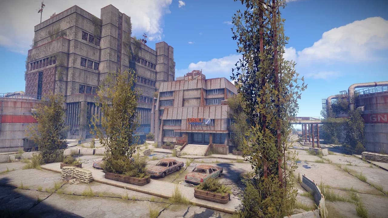 Abandoned Cobalt Space Center offices and rocket factory at Rust’s Launch Site