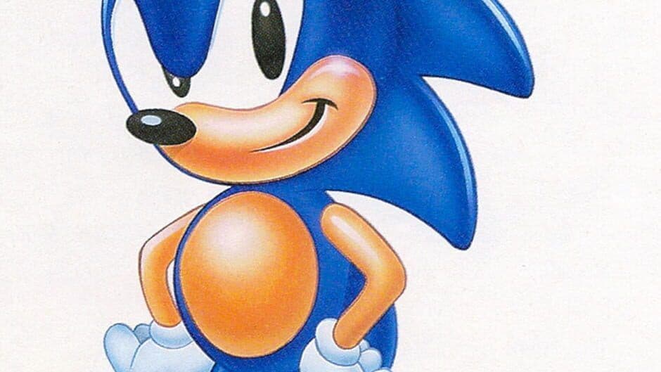 Arte de legado de alta calidad de Sonic the Hedgehog para marketing de lanzamientos físicos.