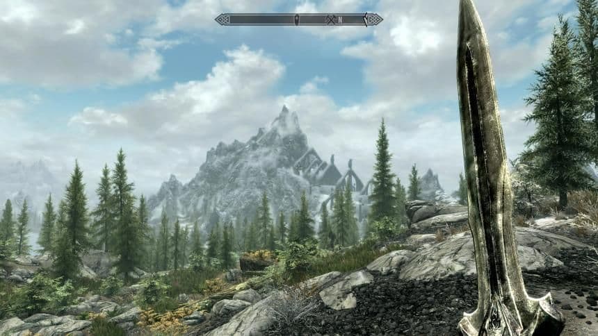 Skyrim Anniversary Edition graphics showing the updated visual fidelity of the game world.